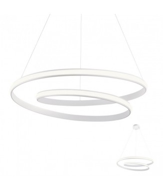 Torsion Pendant D-120cm White 70W LED/ Rippvalgusti