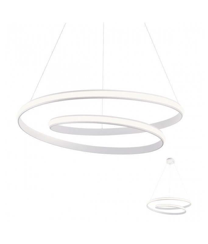 Torsion Pendant D-120cm White 70W LED/ Rippvalgusti