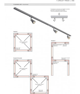 Track T connector, Earth on left side, 143070