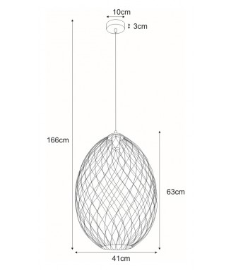 Piers Black D-41cm / Rippvalgusti