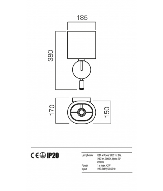 Piccadilly Satin Nickel/ Tortora  + led