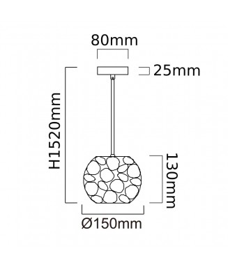 Carera Chrome D-15cm / Rippvalgusti