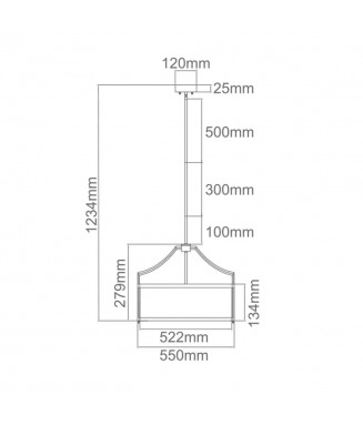 Stanza Chrome Pendant D-55 /Rippvalgusti