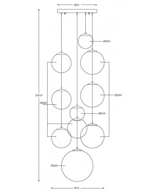 Muna Set of 10 balls, 26-RF33001 /Rippvalgusti