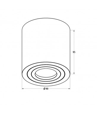 Rondip Black IP44 1xGU10