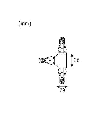 Track T Connector Black 969.07