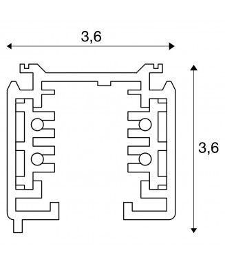 Track SLV Black 2m, 175020 / 3- faasiline siin