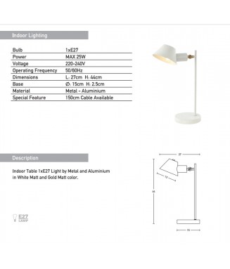 20222 Table /Lauavalgusti