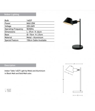 20223 Table /Lauavalgusti