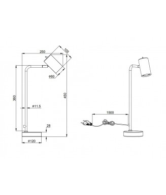 Marley White Table 512400131 / Lauavalgusti