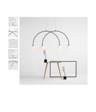 Lea Black S Pendant 4 / Rippvalgusti