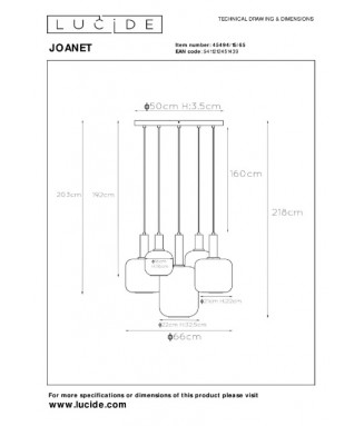 Joanet 45494/15/65 / Rippvalgusti