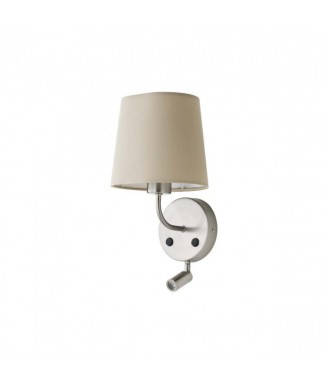 Piccadilly Satin Nickel/ Beige  + led  /Seinavalgusti