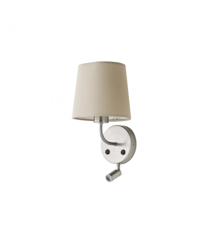 Piccadilly Satin Nickel/ Beige  + led  /Seinavalgusti