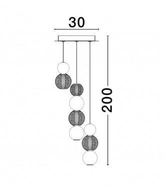 Brille 9511040 / Rippvalgusti