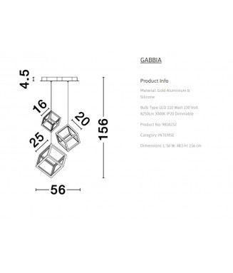 Gabbia 9818232/ Rippvalgusti