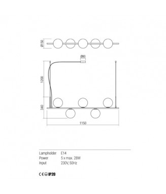 Talis Pendant 01-2648/ Rippvalgusti