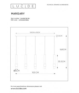 Margary 24402/30/30 Matt Black/ Rippvalgusti