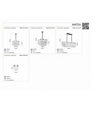 Matea Pendant D-65/ Rippvalgusti