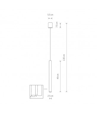 Laser 10452 Copper G9, H-49 /Rippvalgusti