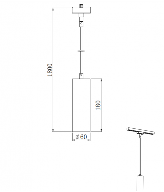 Track Pendant Marley 73240108 Brass