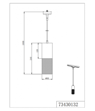 Track Pendant Tosh 73430132 / Siinivalgusti