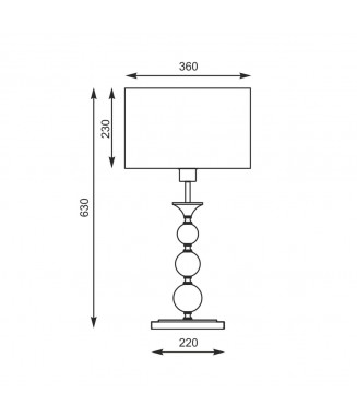 Rea Table Black/Chrome /Lauavalgusti