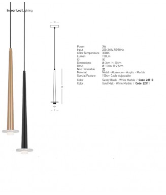 22110 Pendant Lighting  / Rippvalgusti