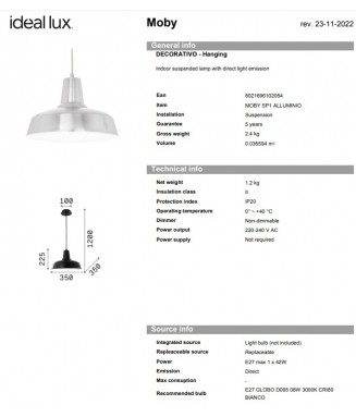 Moby Bianco  102047 / Rippvalgusti