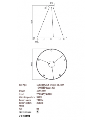 Summit Brash Gold D-100cm, 01-2494 /Rippvalgusti