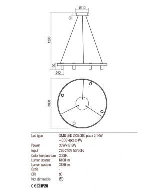 Summit Brash Gold D-80cm, 01-2492 /Rippvalgusti