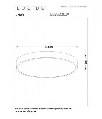 Unar 79185/40/02 D-39,5cm / Laevalgusti