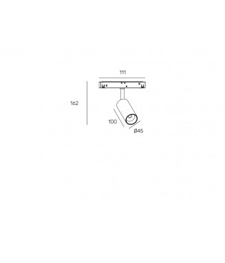 Z2936-7 White magnet track spot