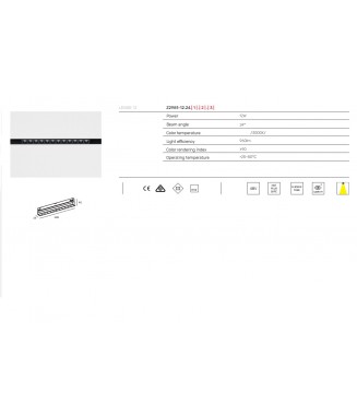 Z2981-12 Black magnet track spot/ Magnetsiini valgusti