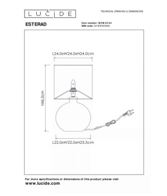 Esterad 10519/81/44 Ocher /Lauavalgusti