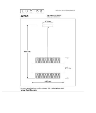 Javor 34439/38/33 D-38cm /Rippvalgusti