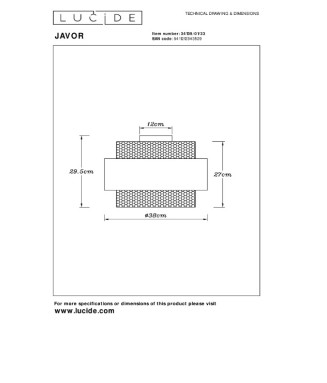 Javor 34139/01/33 D-38cm /Laevalgusti