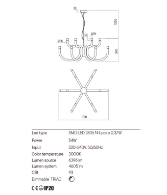 Luxor 01-3227 White D-75cm