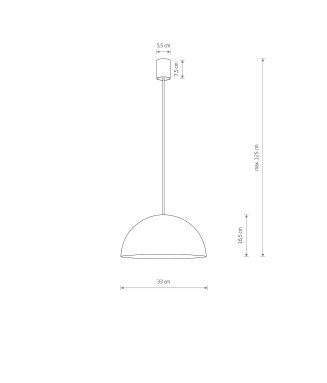 Hemisphere 10617 D-33cm/ Rippvalgusti