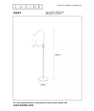 Zozy 18756/03/30 Floor lamp Led Dim