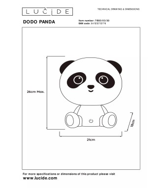 Dodo Panda 71593/03/30 Lauavalgusti