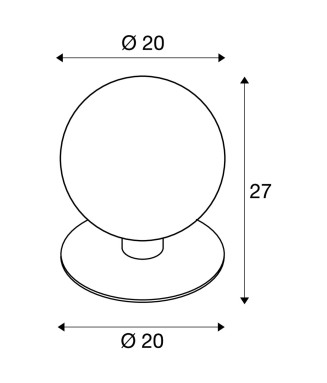 Gloo Pure 1001999 H-27cm/ Pollarvalgusti