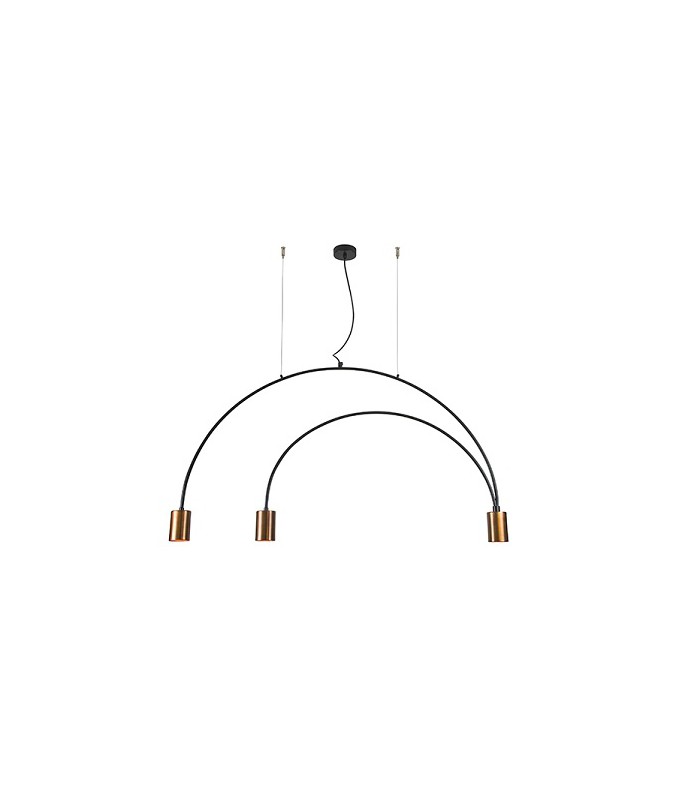 17109 Pendant Light Black/Copper / Rippvalgusti