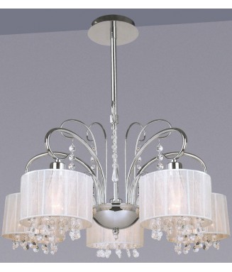 Span White Chandelier 5xE14/ Rippvalgusti