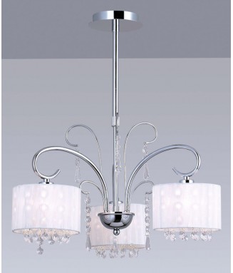 Span White Chandelier 3xE14/ Rippvalgusti