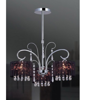 Span Black Chandelier 3xE14