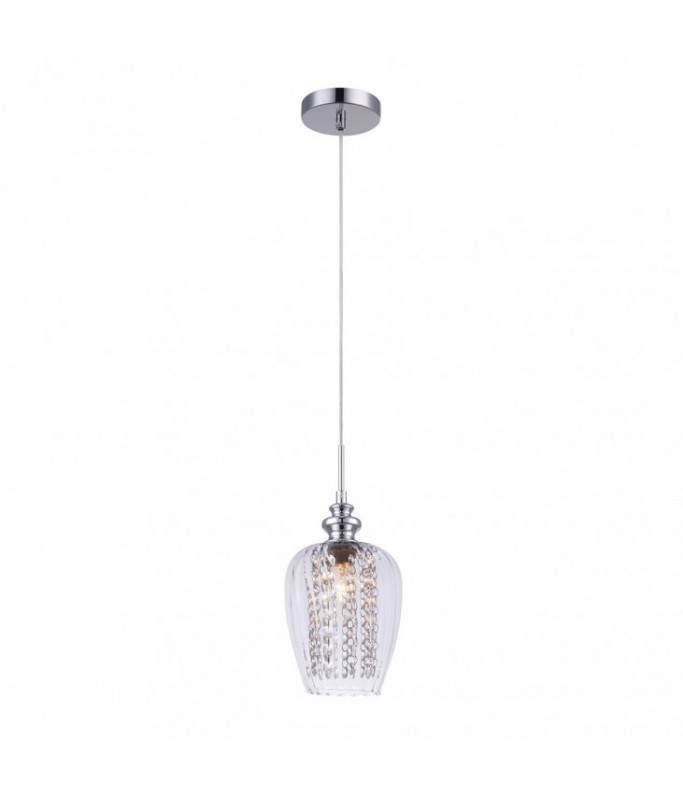 Pirita Pendant 1, Clear/Chrome