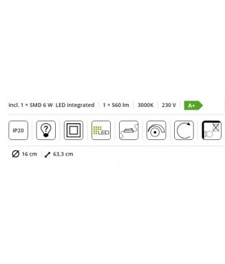 Calcio Wall Nickel 6W LED /Seinavalgusti