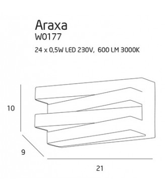 Araxa Wall White 12W LED /Seinavalgusti