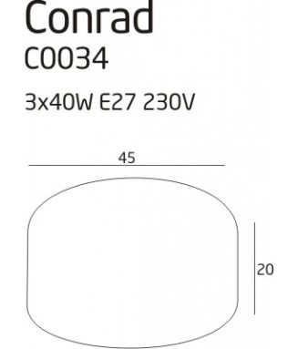 Conrad Ceiling 3xE27/Laevalgusti